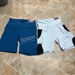 Series 8 Fitness Bike Shorts Lot of 2 Women’s Small Gray Blue Athletic Workout